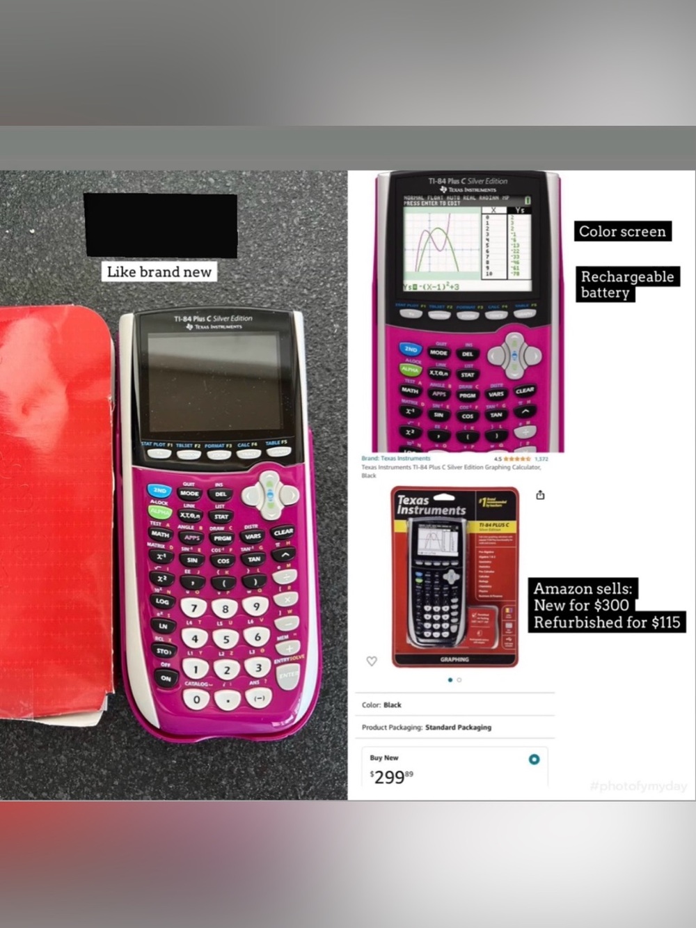TI-84 Plus C Silver Edition graphing calculator